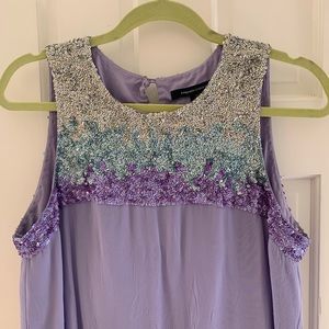 French Connection Purple Opal Ombré Sequin Dress